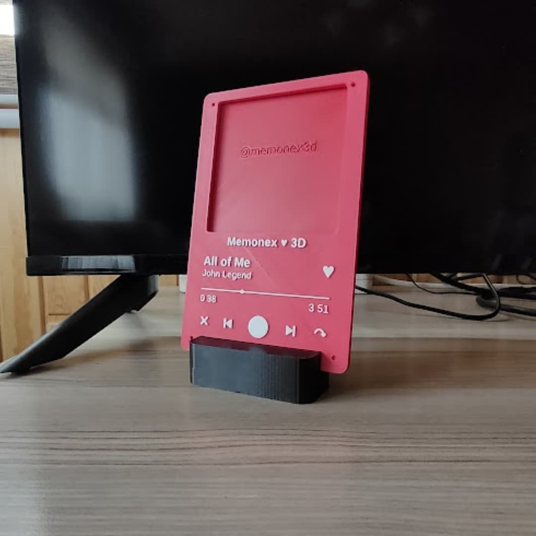 Kişiye Özel 3D Baskı Spotify Plak Tasarımı